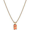 Collier Les Georgettes Collier Les Cadettes Felicidad dor&eacute; m&eacute;daillon soleil corail Jaune