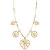 Collier Les Georgettes Collier Coeur C&eacute;leste pampilles Jaune
