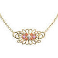Colliers sur Grenoble : Collier Les Georgettes Collier collection Rosace dor&eacute;e nacre Jaune