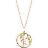 Collier Les Georgettes Collier Vierge dor&eacute; 20mm Jaune