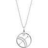 Collier Les Georgettes Collier Sagittaire argent&eacute; 20mm Blanc