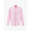 Chemise Paul & Shark Chemise &agrave; rayures rose en lin Rose