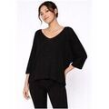 Sweat-shirt Kebello Pull V F, Noir
