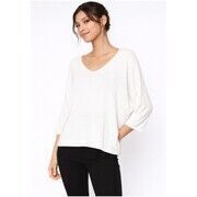 Sweat-shirt Kebello Pull V F, Blanc