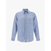 Chemise Paul & Shark Chemise &agrave; rayures bleue en lin Bleu