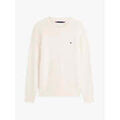 Sweat-shirt Tommy Hilfiger Pull blanc cass&eacute; Blanc