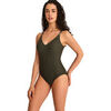 Maillots de bain Selmark Maillot de bain une pi&egrave;ce shapewear pr&eacute;form&eacute; SOLSTICE Vert