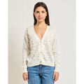 Gilets sur Grenoble : Gilet Sette/Mezzo Cardigan femme avec appliqu&eacute;s Blanc
