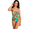 Maillots de bain Selmark Maillot de bain une pi&egrave;ce pr&eacute;form&eacute; TROPICO Mare Vert