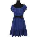 Robe courte Sandro Robe en soie bleue