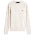 Pull Tommy Hilfiger Pull torsad&eacute; blanc cass&eacute; en coton Blanc
