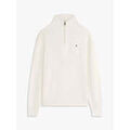 Pull Tommy Hilfiger Pull camionneur blanc cass&eacute; en coton Blanc
