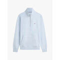 Pull Tommy Hilfiger Sweat camionneur bleu en coton