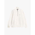 Pull Tommy Hilfiger Sweat camionneur blanc cass&eacute; en coton Blanc
