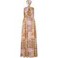 Robe Liu Jo Robe longue en satin imprim&eacute; Beige