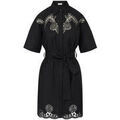 Robe courte Liu Jo Robe courte avec broderies ajour&eacute;es Noir
