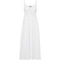 Robe Liu Jo Robe longue avec haut ajour&eacute; Blanc Grenoble