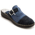Chaussons Pediconfort Mules fibres recycl&eacute;es Bleu Grenoble