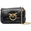 Sac Pinko Rose amour sac b&eacute;b&eacute; sac noir or Noir