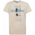 T-shirt Les Hommes t-shirt beige imprimer palmiers