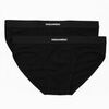 Slips Dsquared - culotte &eacute;lastique bipack &agrave; logo Noir