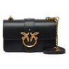 Sac a main Pinko Sac bandouli&egrave;re Love Bag Mini en noir et or Noir