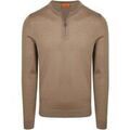 Pull Suitable Crew Zip Merino Taupe