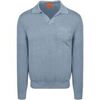 Polo Suitable Polo Maille Manches Longues Riva Poche Bleu Clair