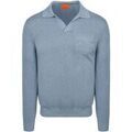 Polo Suitable Polo Maille Manches Longues Riva Poche Bleu Clair