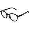 Lunettes de soleil Saint Laurent SL M163 Cadres Optiques, Noir/Transparent, 50 mm