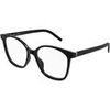 Lunettes de soleil Saint Laurent SL M162 Cadres Optiques, Noir/Transparent, 55 mm