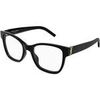 Lunettes de soleil Saint Laurent SL M158 Cadres Optiques, Noir/Transparent, 52 mm