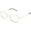 Lunettes de soleil Saint Laurent SL 887 Cadres Optiques, Or/Transparent, 52 mm Dor&eacute;