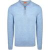 Pull Suitable Crew Zip Merino Bleu Clair