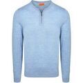 Pull Suitable Crew Zip Merino Bleu Clair Pull Suitable Crew Zip Merino Bleu Clair Grenoble