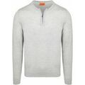 Pull Suitable Crew Zip Merino Gris