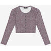 T-shirt enfant Le Temps des Cerises Cardigan uppergi noir &agrave; motif fleuri rose Noir