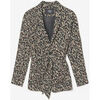 Veste Le Temps des Cerises Veste blazer myrtle &agrave; motif l&eacute;opard kaki Vert