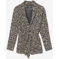 Veste Le Temps des Cerises Veste blazer myrtle &agrave; motif l&eacute;opard kaki Vert Grenoble
