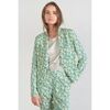 Veste Le Temps des Cerises Veste tasha &agrave; motif fleuri vert et bleu Bleu