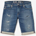 Shorts/Bermuda sur Grenoble : Short Le Temps des Cerises Bermuda jogg oc bleu d&eacute;lav&eacute; destroy Bleu