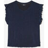 T-shirt Le Temps des Cerises Top nea bleu nuit iris&eacute; Bleu
