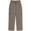 Pantalon enfant Le Temps des Cerises Pantalon cargo ruzenagi &agrave; motif pied de poule Blanc