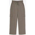 Pantalons enfants sur Grenoble : Pantalon enfant Le Temps des Cerises Pantalon cargo ruzenagi &agrave; motif pied de poule Blanc