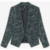 Veste Le Temps des Cerises Veste blazer camote &agrave; motif l&eacute;opard Vert