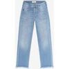 Jeans Le Temps des Cerises Jeans pricilia taille haute 7/8&egrave;me destroy bleu Bleu