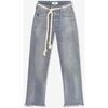 Jeans Le Temps des Cerises Jeans pricilia taille haute 7/8&egrave;me gris Gris