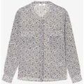 Chemises sur Grenoble : Chemise Le Temps des Cerises Chemise cardina &agrave; motif fleuri Blanc
