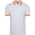 Tee-shirts sur Grenoble : T-shirt Sun68 Poloshirt Big Stripe Fluo Blanche