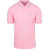 T-shirt Sun68 Polo Petites Rayures Collar Rose Clair